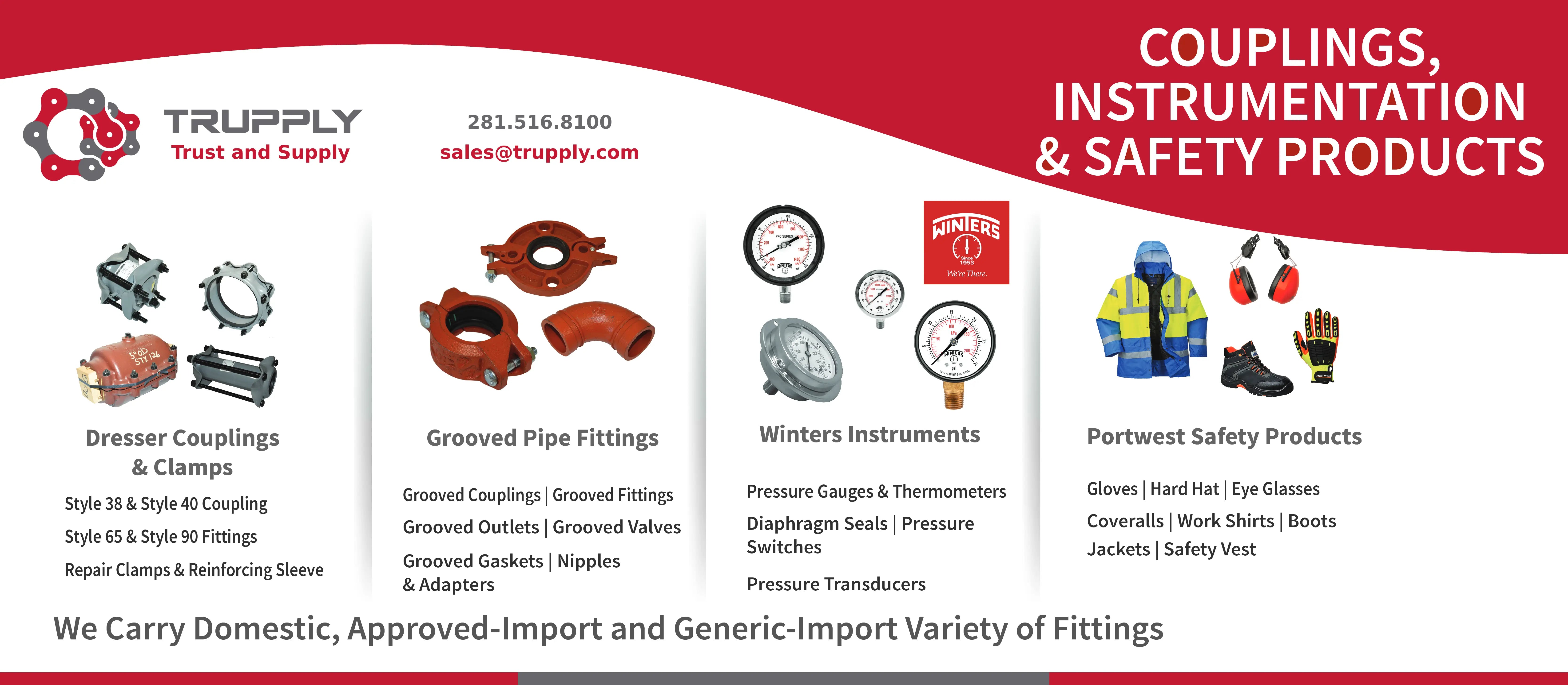 Couplings, Instrumentation & Safety Products - Trupply