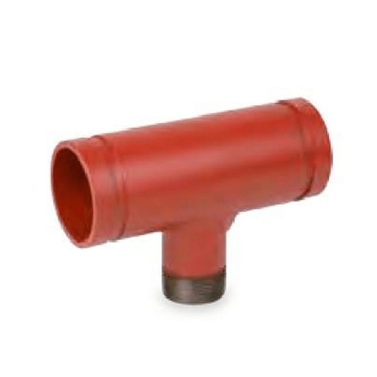 Grooved Reducing Tee With Male NPT Branch