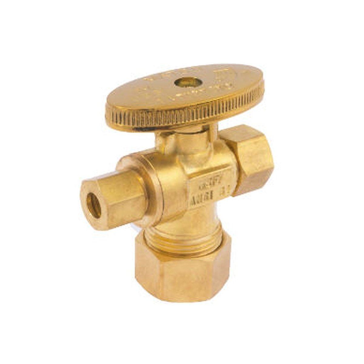 Style 26 | Supply Valve | Quarter Turn | Lead Free | 5/8€? OD Compression x 3/8€? OD Compression x 1/4€? OD Compression