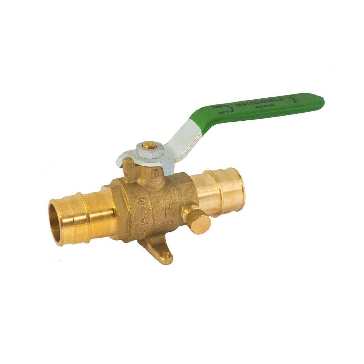 Style 754 | Brass Ball Valve | Lead Free | Cold Expansion | Pex | Full Port | Forged Brass | with Drain