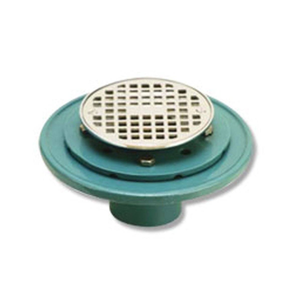 Style CISD | Shower Drain | Cast Iron | Heavy Duty | Bolt Down Ring | 2 in Chrome Plated Strainer