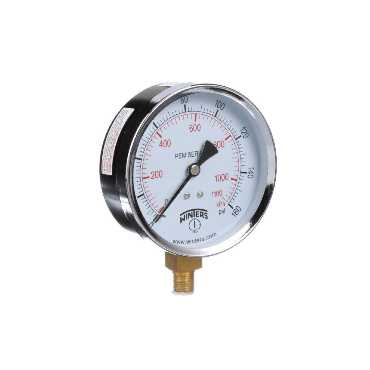 PEM Gauge | 4in Dial | Bottom Mount