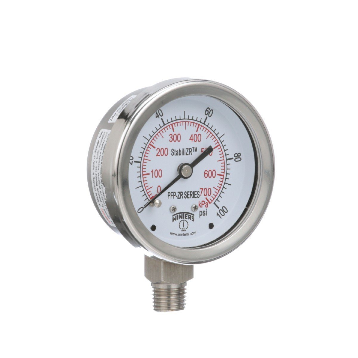 PFP-ZR Gauge | 2.5in Dial | Bottom Mount